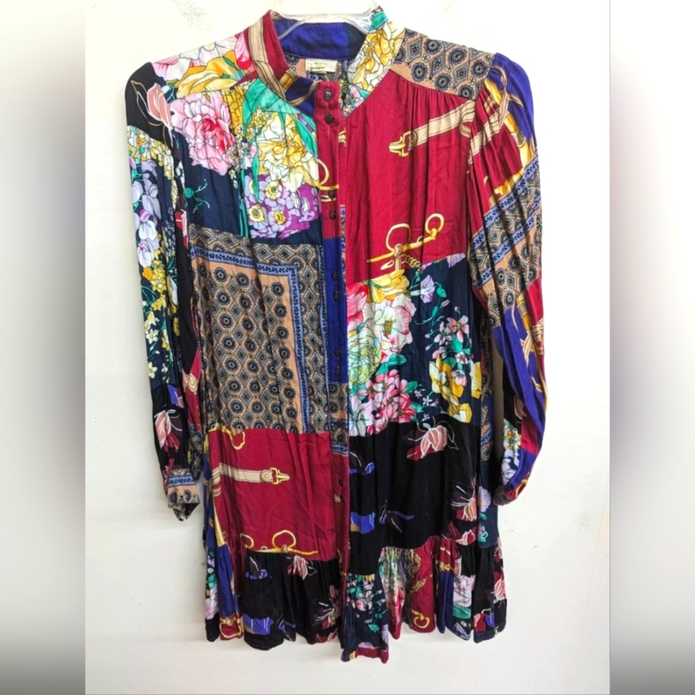 Anthropologie Colorful Patchwork Dress